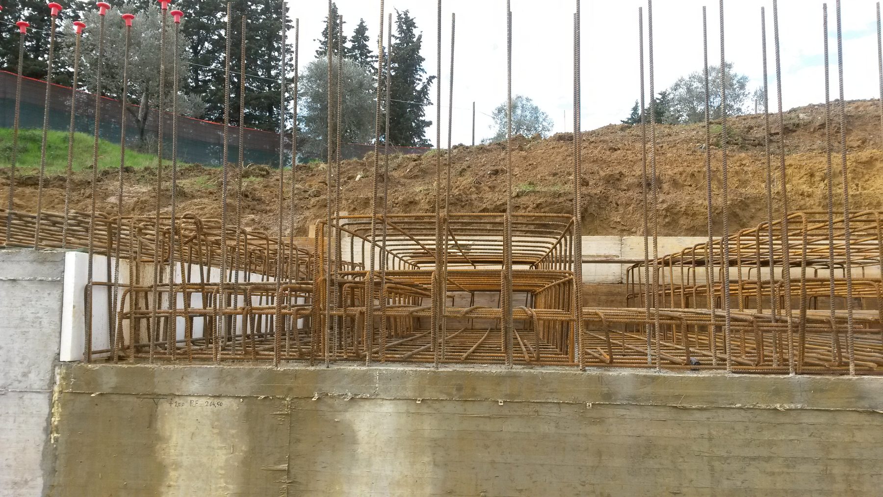 Armatura di fondazione in calcestruzzo armato