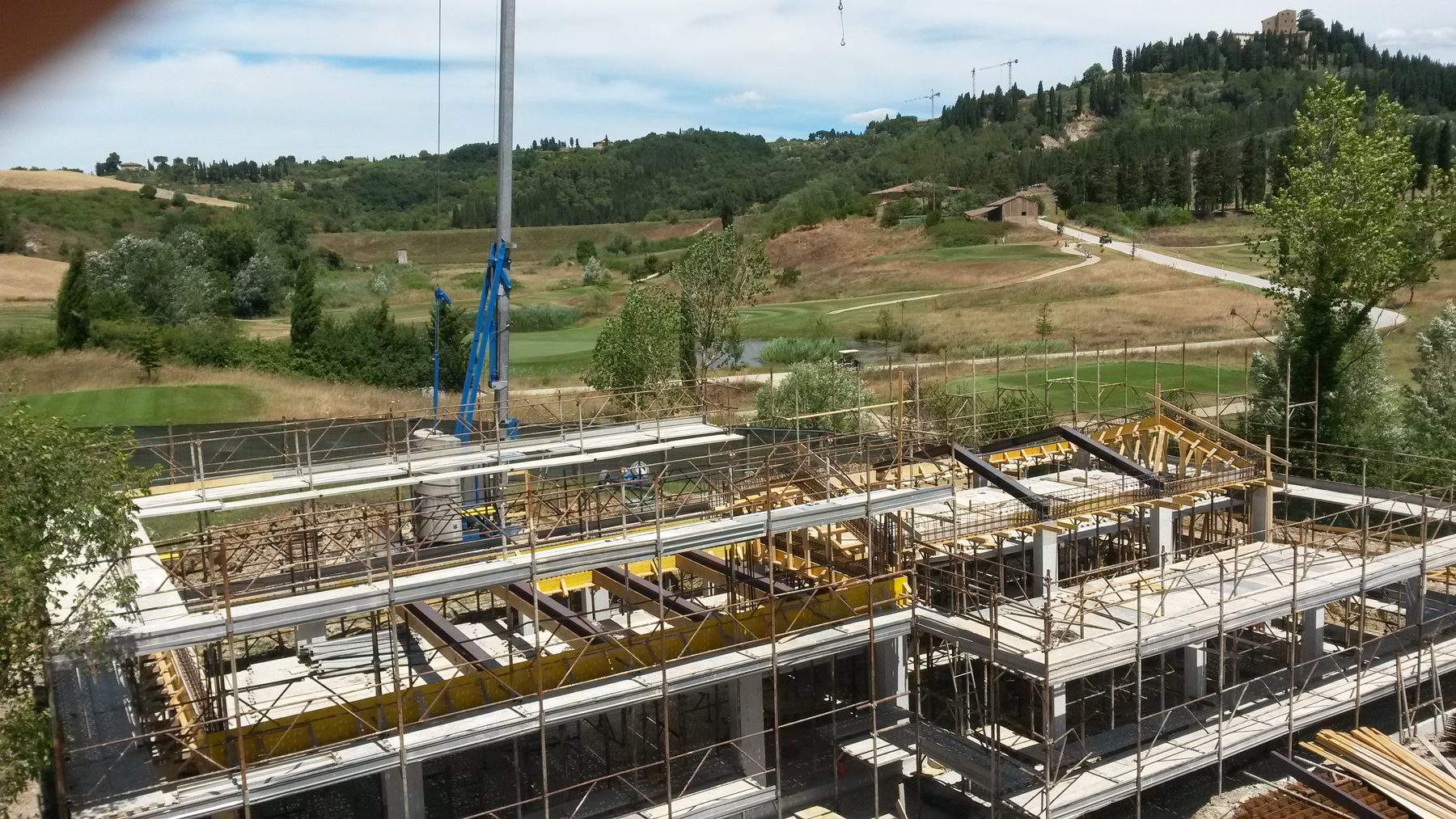 Vista panoramica del cantiere strutturale